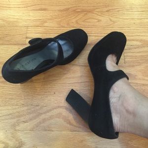 Fabric black shoes