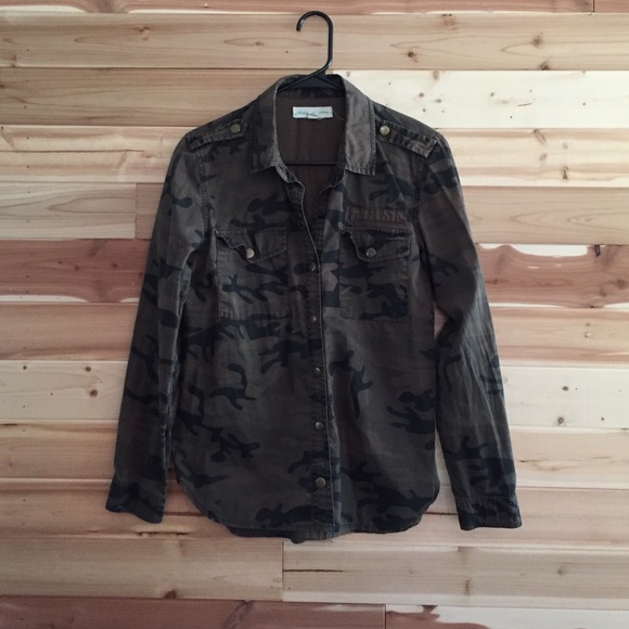 Camo button down