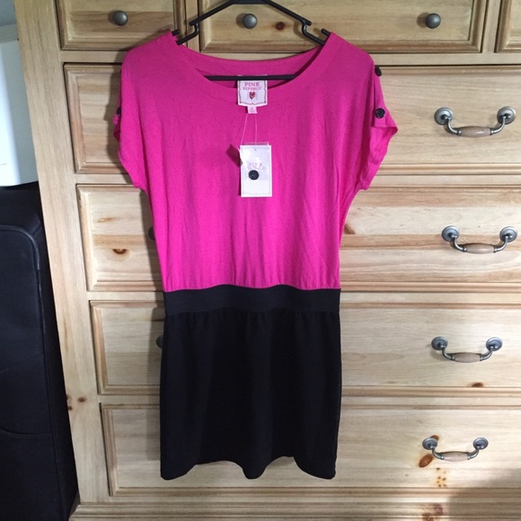 Black and pink dress