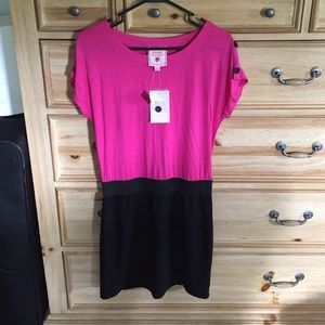 Black and pink dress