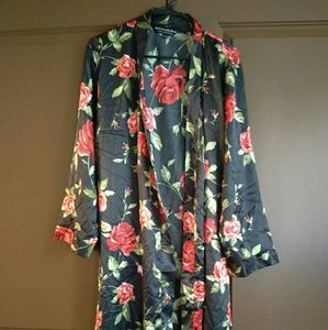 Silk kimono robe