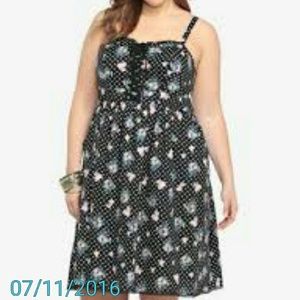 Lace up polka dot floral dress Torrid sz5 (28)