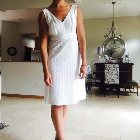 Nine West White Midi Dress