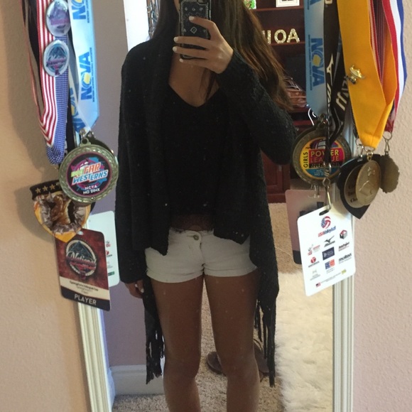 Black cardigan