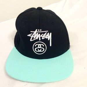 Mint Black Stussy Snapback