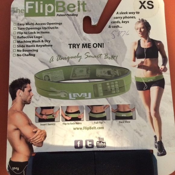 FlipBelt Level XS Black workout belt. NWT