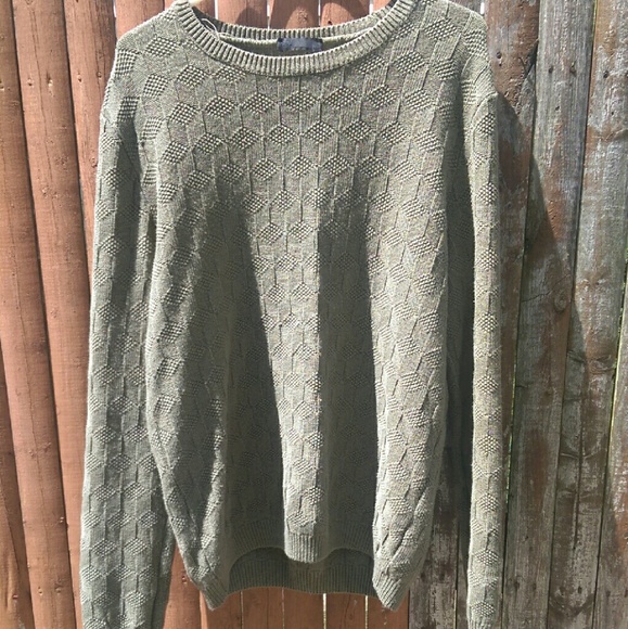 Large Stitched ASOS Dark Green Sweater