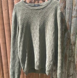 Large Stitched ASOS Dark Green Sweater