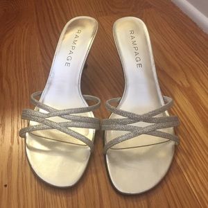 Sparkly and silver party shoes