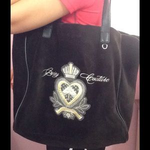 Juicy Couture brownish-black velour handbag