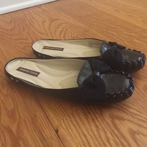 Patent leather slip on's