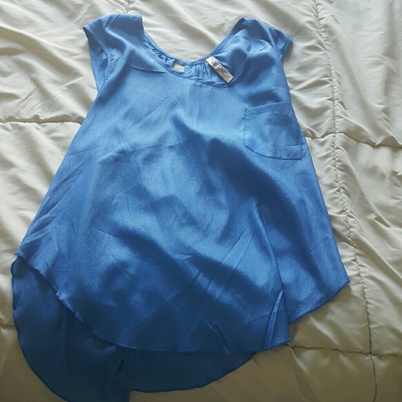 Blue flowy shirt