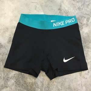 Black Nike Pros w/ Tiffany Blue Band