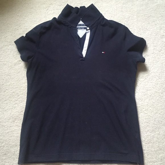 Tommy Hilfiger navy blue polo top