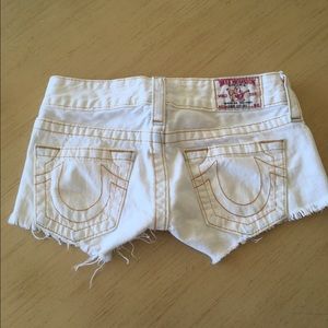 True Religion Off-white Shorts