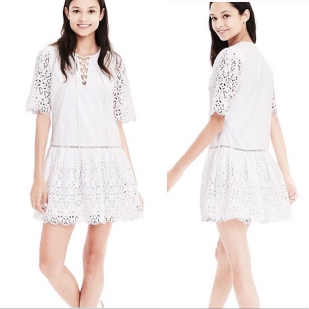Banana Republic eyelet Tie-front dress
