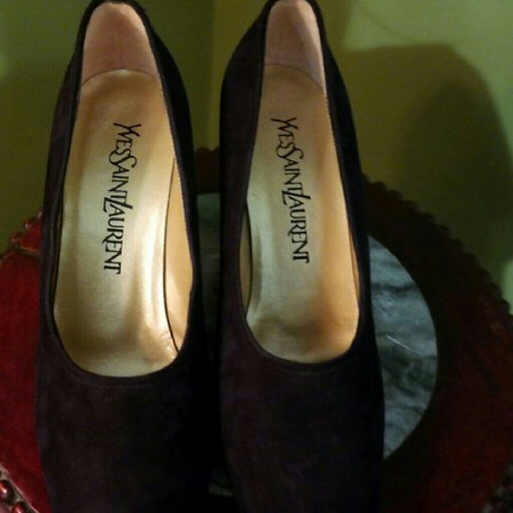 YSL Black Suede Pumps