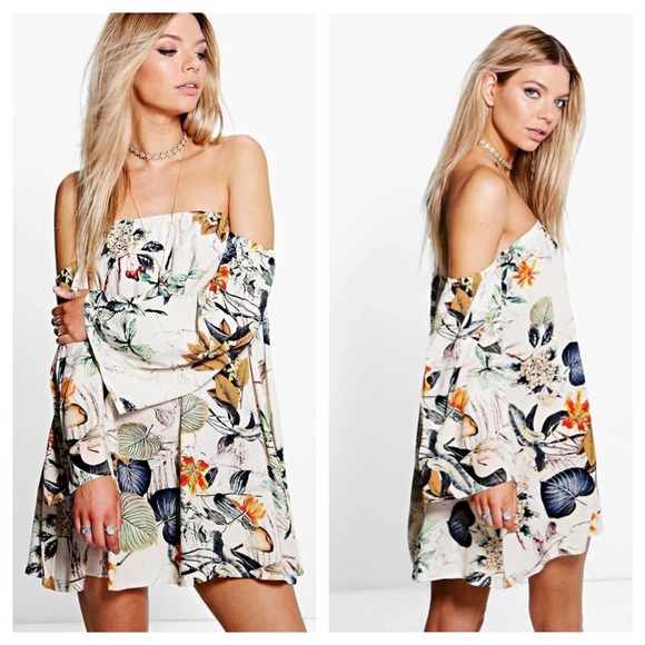 Off The Shoulder Floral Dress
