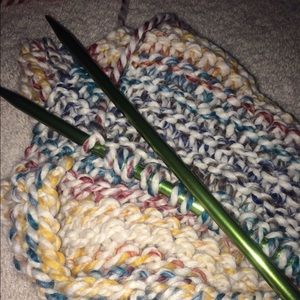 Handmade knit scarves