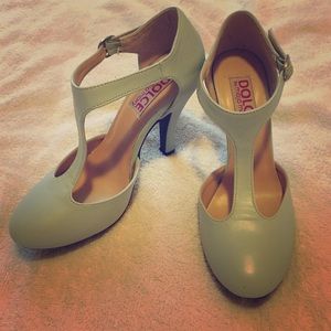 T-Strap Robin's Egg Blue Heels (Mojo Moxy)
