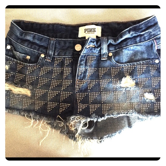 VS Pink Jean Shorts! Size 2