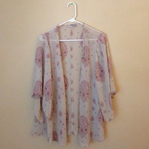 sheer boho kimono