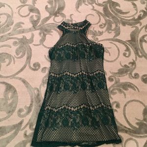 High neck emerald lace dress from Francesca's