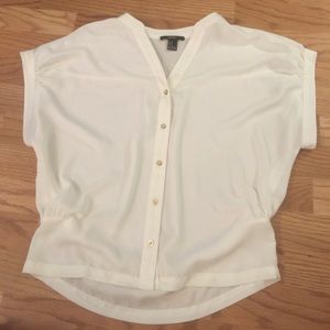 Forever 21 Cream colored shear blouse