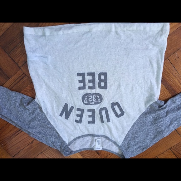 Queen bee grey and white forever 21 shirt