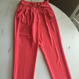High Waisted Pleated Polyester/ Ruyon Pants