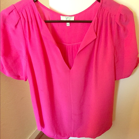 Joie pink silk blouse