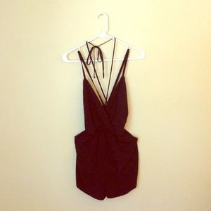 black strappy romper