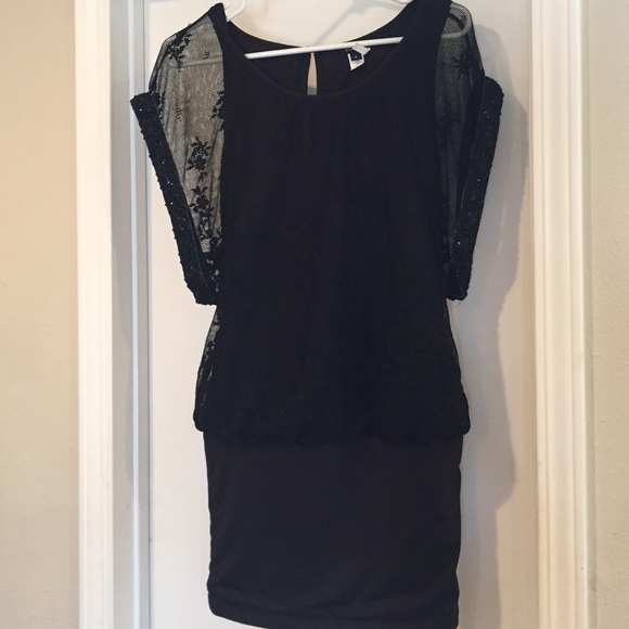 Black mini dress