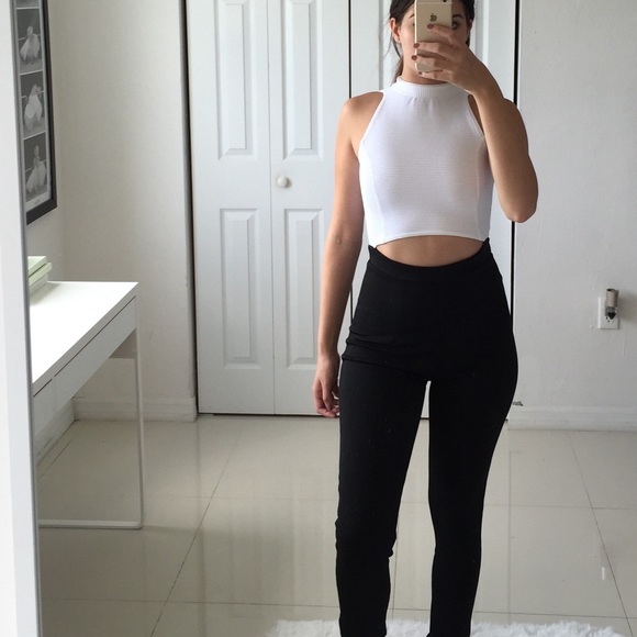 BLACK & WHITE CUTOUT JUMPSUIT