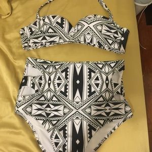 High waisted bathing suit
