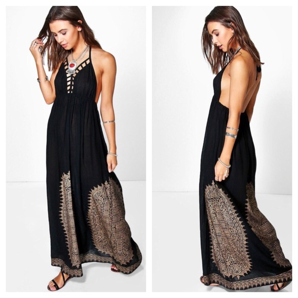 Maxi Dress w/ Cage detail