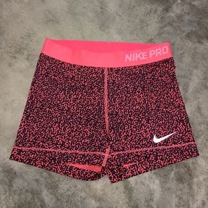 Pink/Black Nike Pros w/ Neon Pink Band