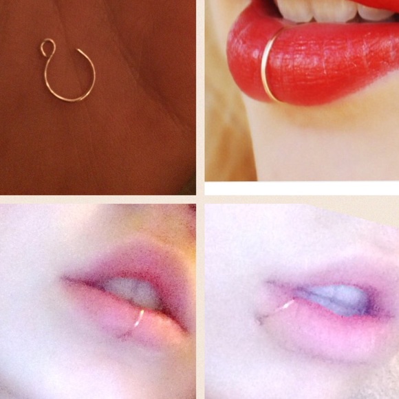 4/$6 faux lip ring hoops!!!