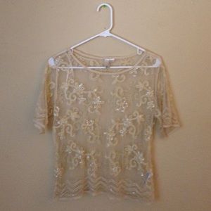 sheer sparkly cover up