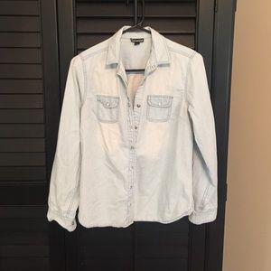 Light denim button up size medium