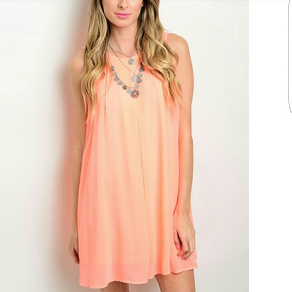 Coral swing dress M