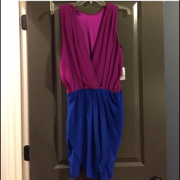 Amanda Uprichard Color-block Silk Dress, NWT! - Picture 2 of 4