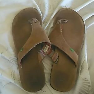 Cute brown/tan flip flops we got in hawaii!