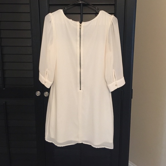Size x-small sheer dress with lining. Cream - Picture 2 of 2