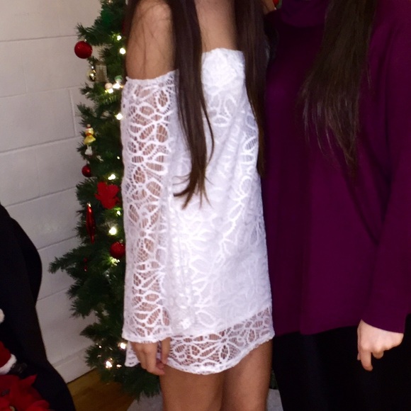White solemio dress