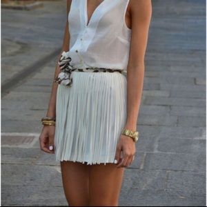 Zara fringe skirt NWOT