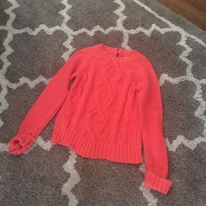 Two sweaters one coral one grey