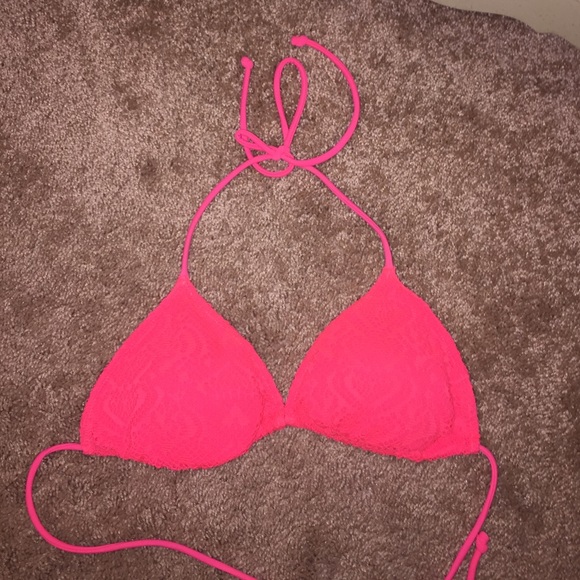 Bright pink bathing suit top