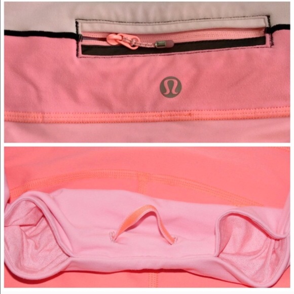 Lululemon Pace Tights in Bleached Coral/Pop Orange - Picture 3 of 4