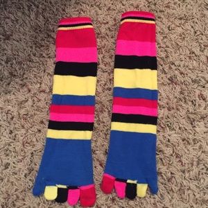 Multi colored toe socks!